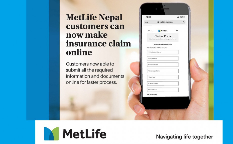 मेटलाइफका ग्राहकले अनलाइनबाटै बीमा दाबी गर्न सक्ने