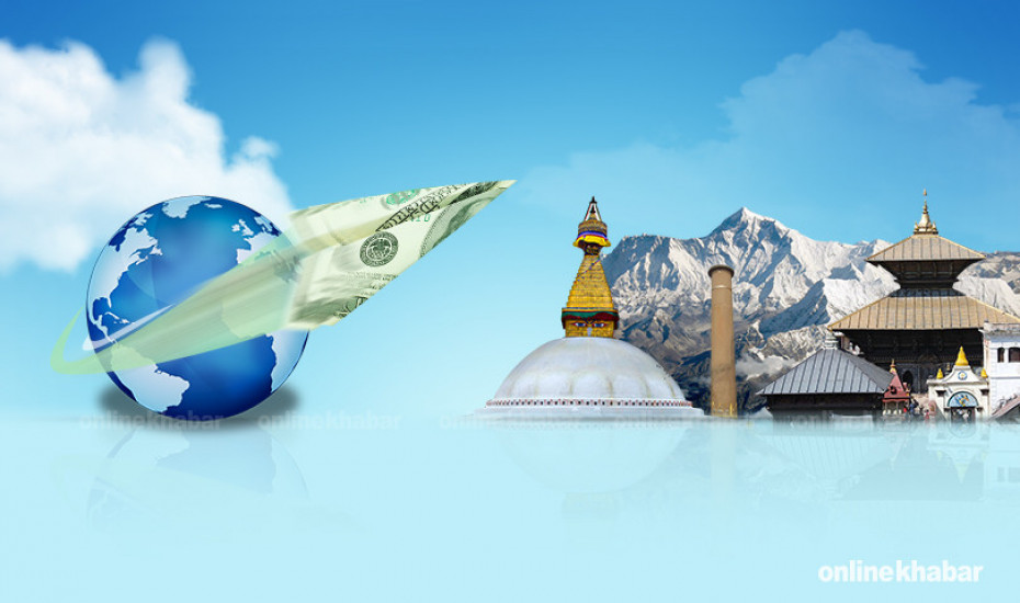 ६ महिनामा विप्रेषण आप्रवाह घट्यो, चार खर्ब ६८ अर्ब भित्रियो