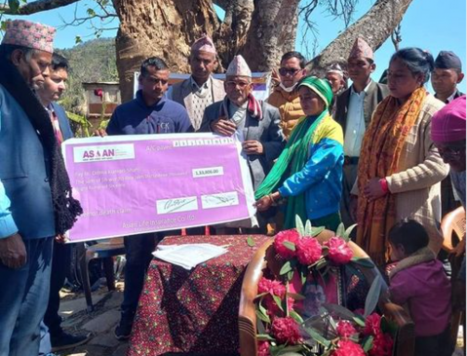  एशियन लाइफद्वारा मृत्युदाबी भुक्तानी