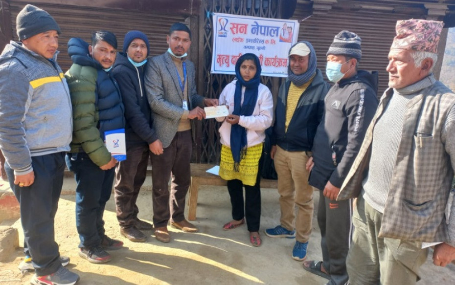 सन नेपाल लाइफद्वारा मृत्यु दाबी भुक्तानी