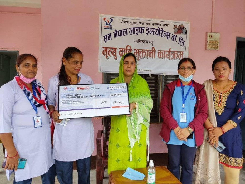 सन नेपाल लाइफद्वारा रु.२८ लाख मृत्यु दाबी भुक्तानी