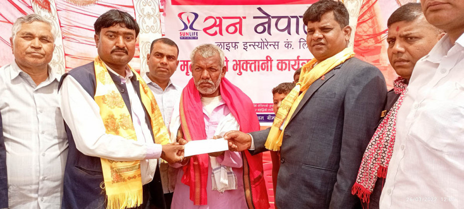 सन नेपाल लाइफद्वारा मृत्यु दाबी भुक्तानी